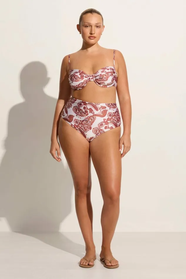 Women Faithfull The Brand Swim Stefania Bikini Top Alessia Paisley 8211 Faithfull The Brand