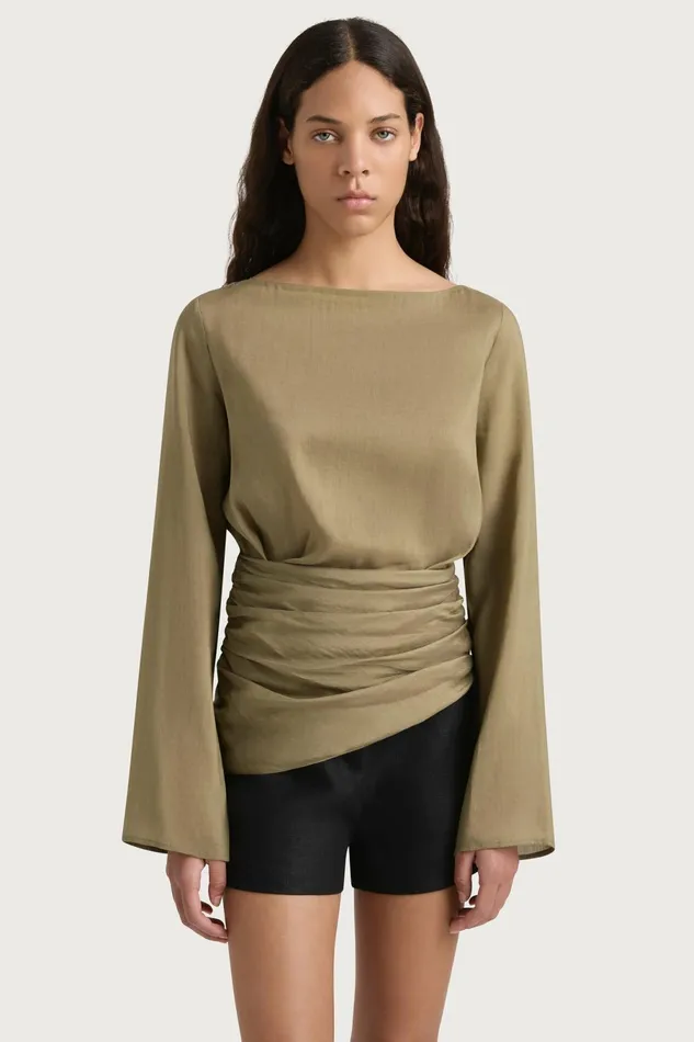 Women Faithfull The Brand Tops Adelia Top Khaki