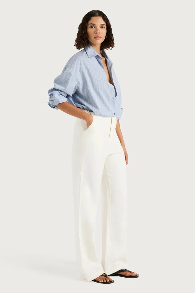 Women Faithfull The Brand Tops Freja Shirt Blue Pinstripe