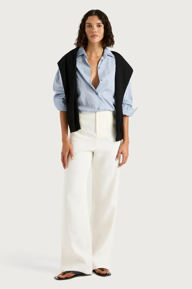 Women Faithfull The Brand Tops Freja Shirt Blue Pinstripe