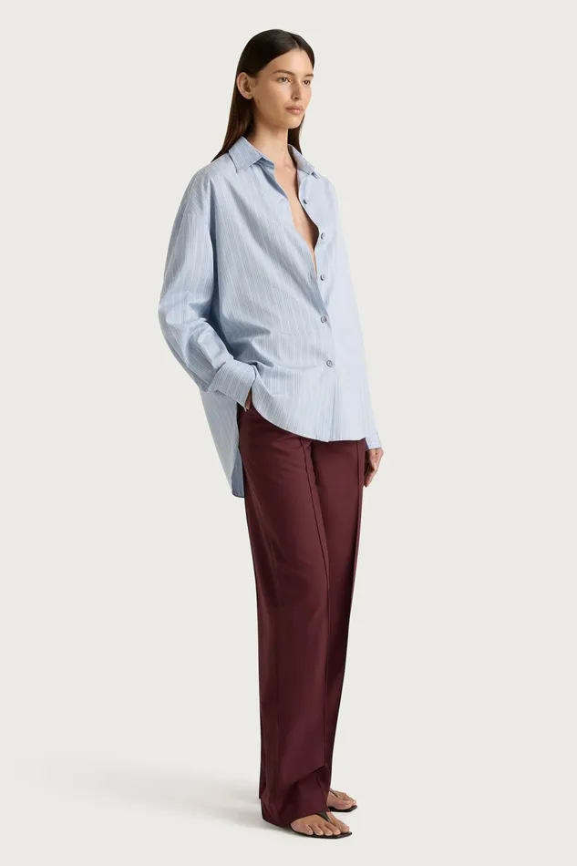 Women Faithfull The Brand Tops Freja Shirt Blue Pinstripe