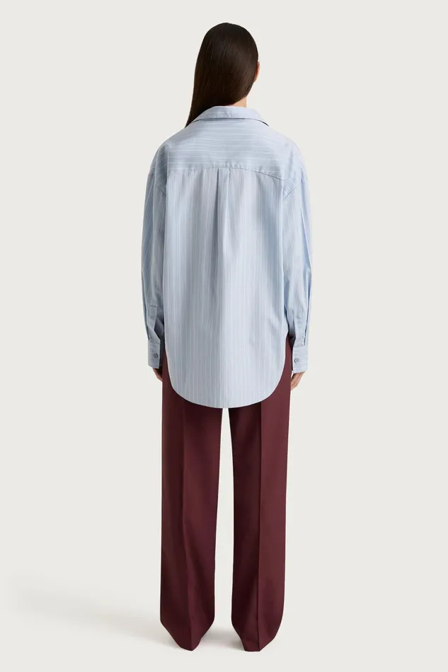Women Faithfull The Brand Tops Freja Shirt Blue Pinstripe