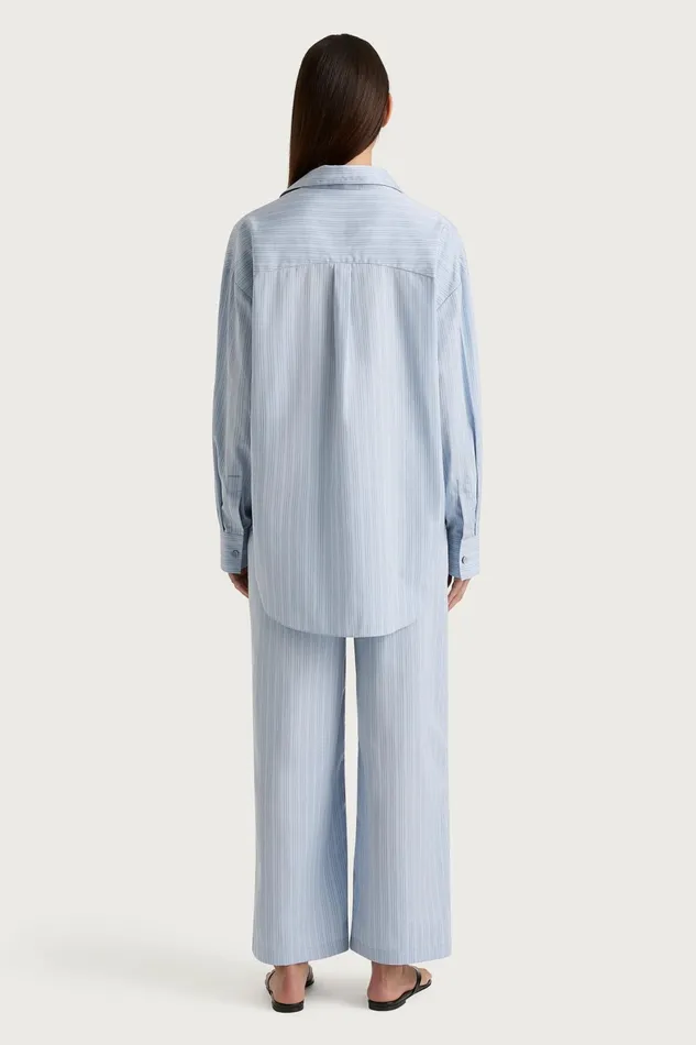 Women Faithfull The Brand Tops Freja Shirt Blue Pinstripe