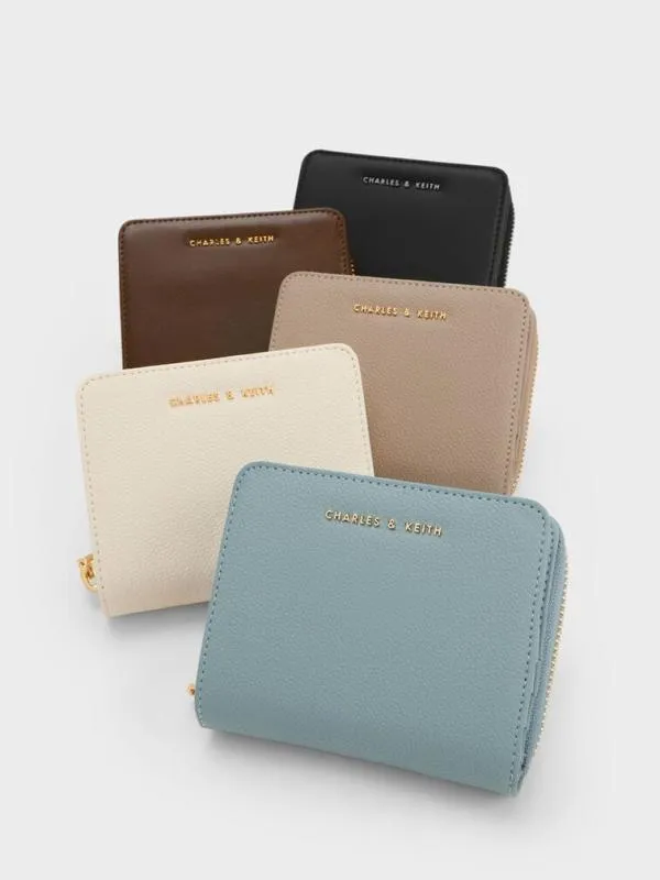 Women Finley ZipAround Small Wallet 8211 Dark Brown CHARLES and KEITH Small Wallets