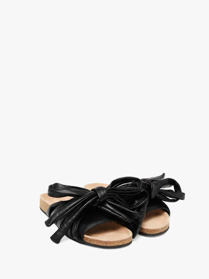 Women Flats JW Anderson BOW FLAT SANDALS Black Women Flats JW Anderson BOW FLAT SANDALS Black