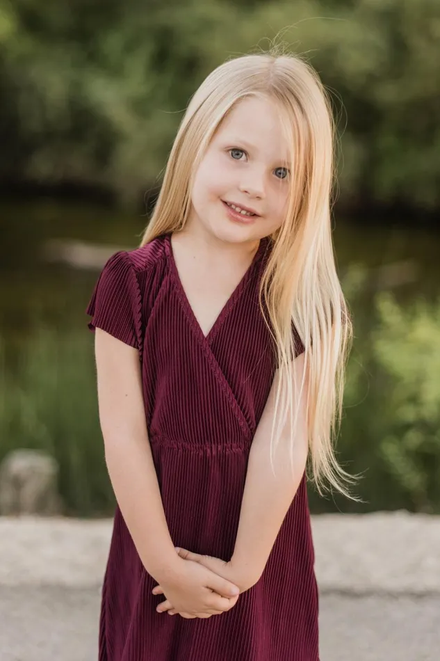 Women Flower Girl Baltic Born Toddler Athena Pleated Midi Dress Mulberry