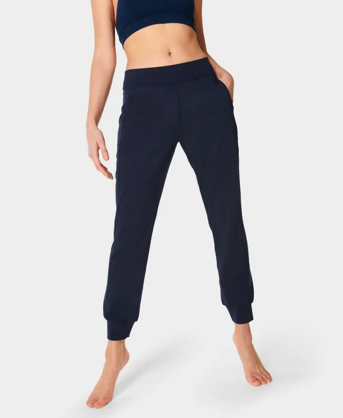 Women Gary Yoga Pants Navy Blue Sweaty Betty Trousers