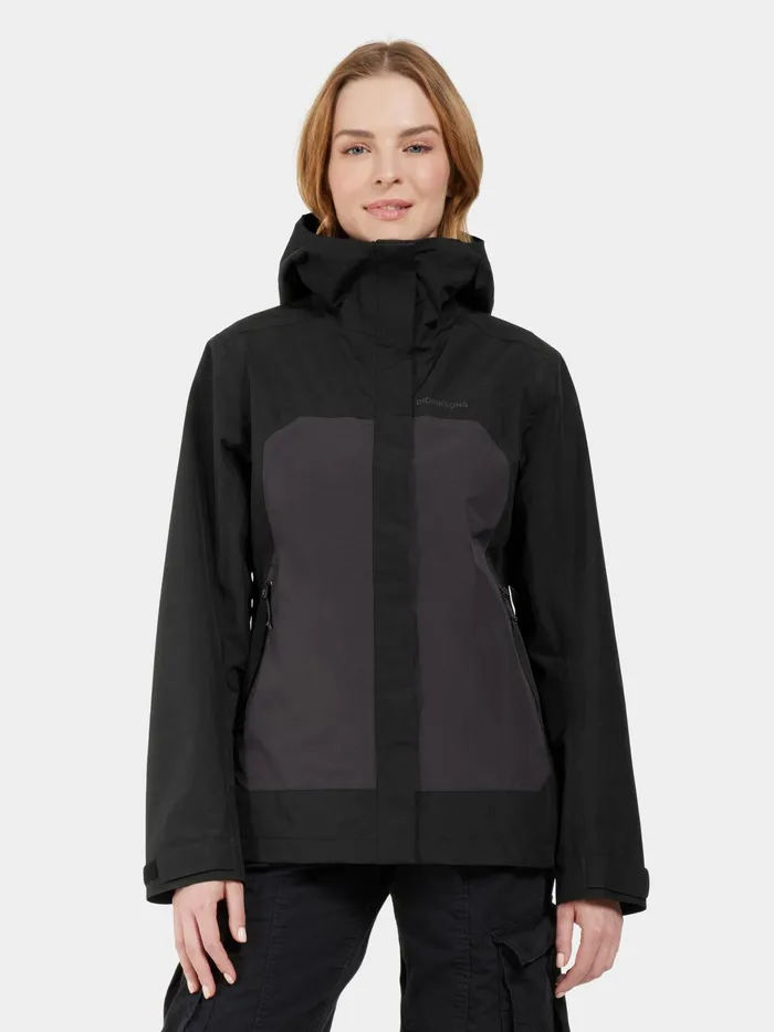 Women Grit Jacket Black Didriksons Shell Jackets