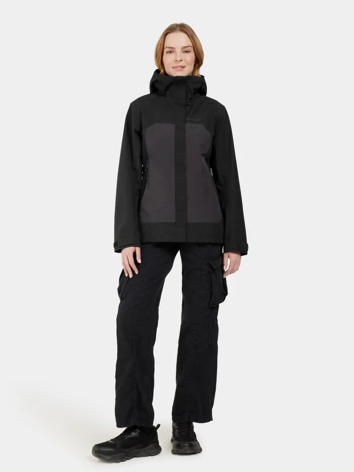 Women Grit Jacket Black Didriksons Shell Jackets