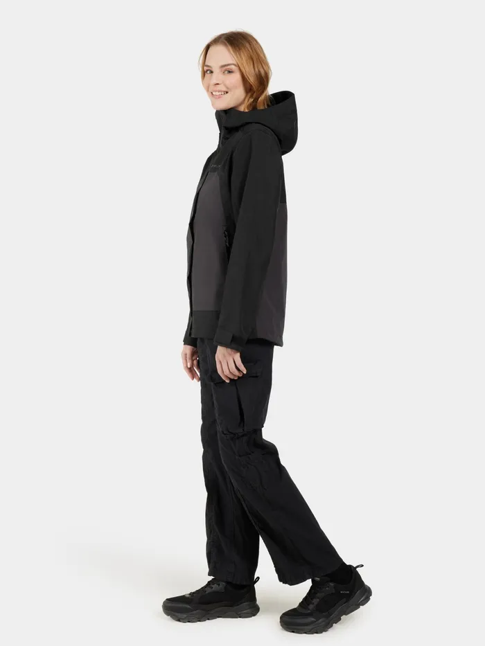 Women Grit Jacket Black Didriksons Shell Jackets