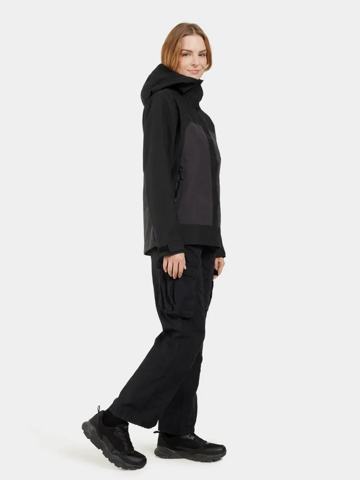 Women Grit Jacket Black Didriksons Shell Jackets