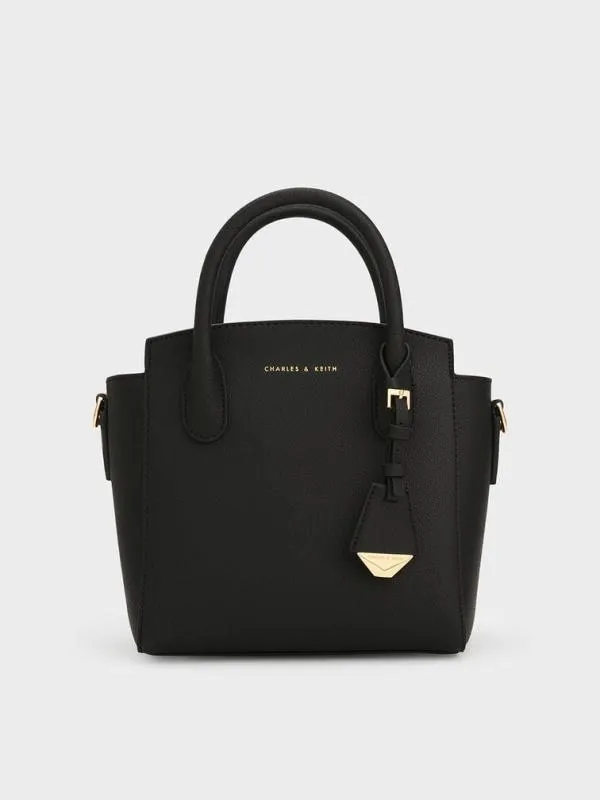 Women Harper Structured Top Handle Bag 8211 Black CHARLES and KEITH Top Handle Bags Women Harper Structured Top Handle Bag 8211 Black CHARLES and KEITH Top Handle Bags