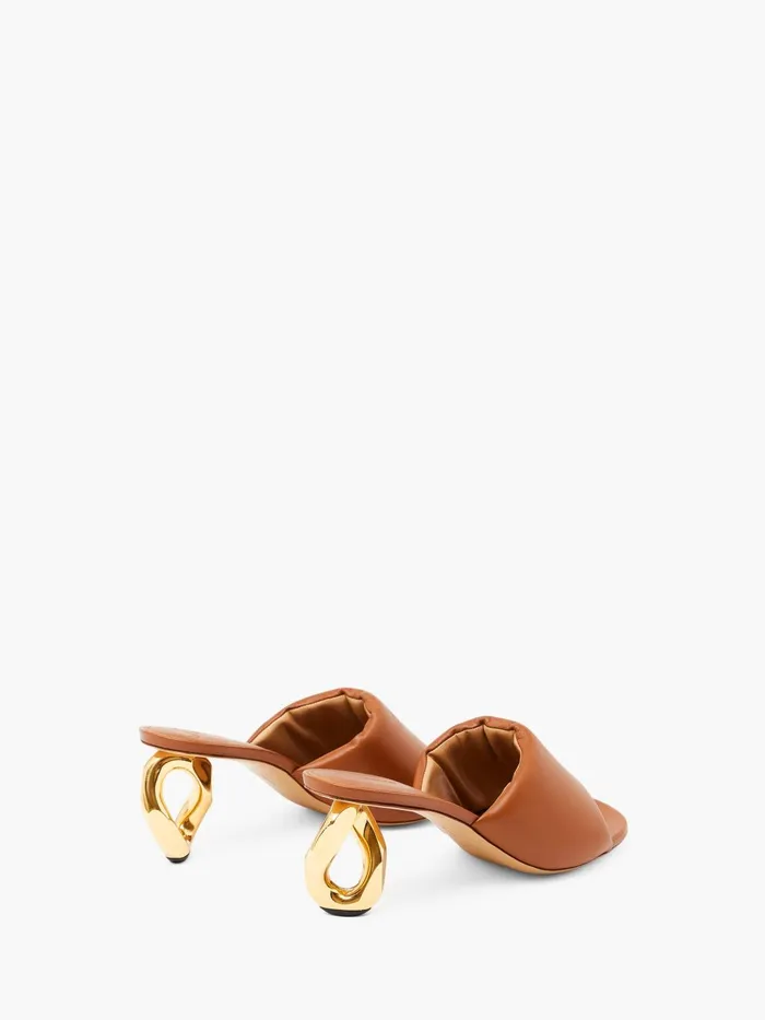 Women Heels JW Anderson CHAIN HEEL LEATHER MULES Tan Women Heels JW Anderson CHAIN HEEL LEATHER MULES Tan