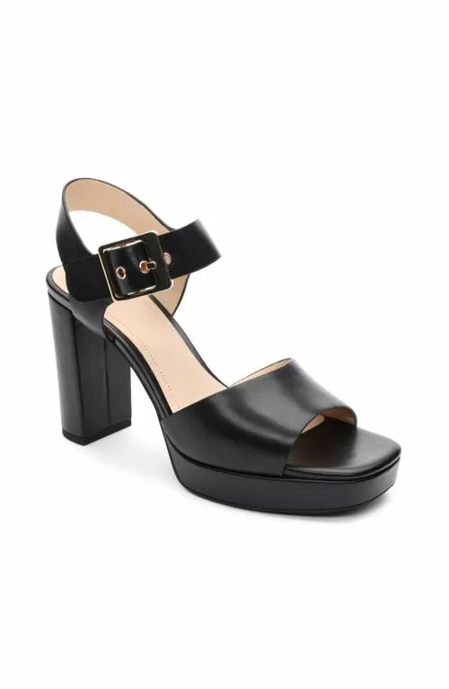 Women Heels Liverpool Los Angeles Celebrity Ankle Strap Heel Black