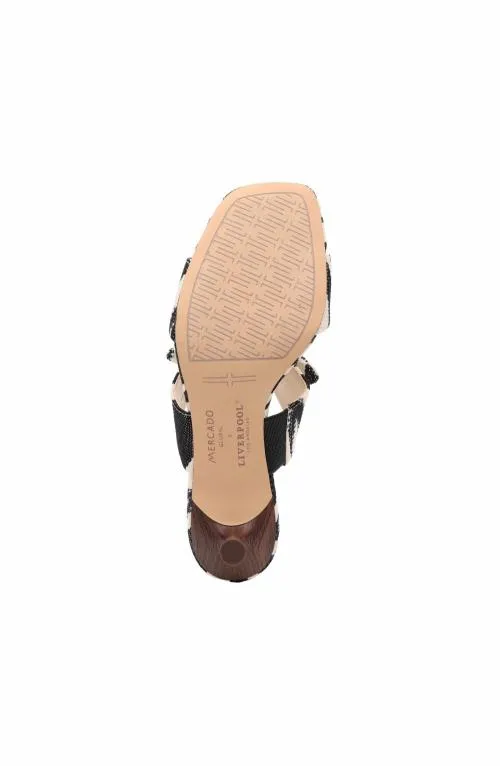 Women Heels Liverpool Los Angeles Visionary Mercado Heel Black Ecru
