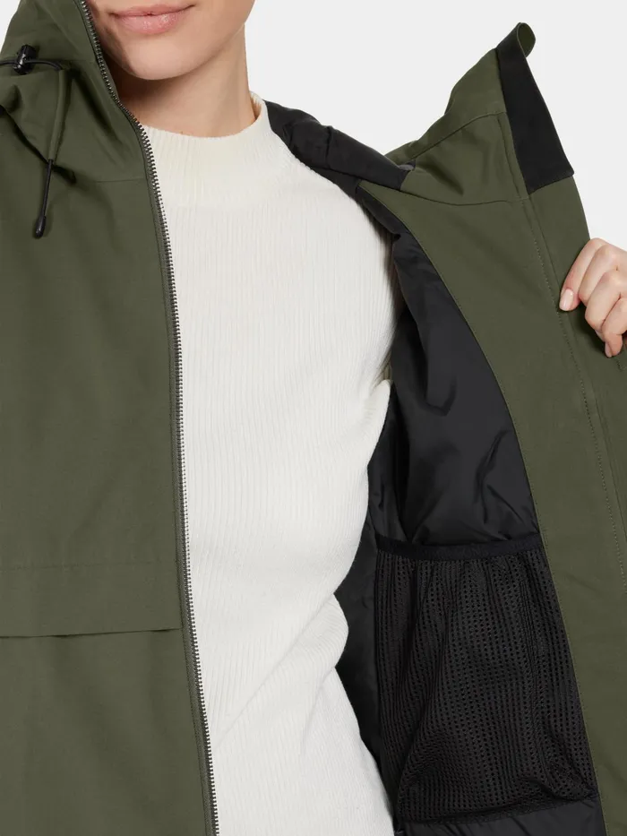 Women Helle Parka Deep Green Didriksons Autumn Jackets