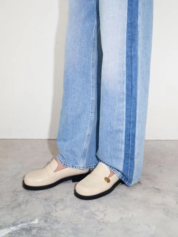 Women Hettie MetallicBuckle Strap Loafers 8211 Chalk CHARLES and KEITH Loafers