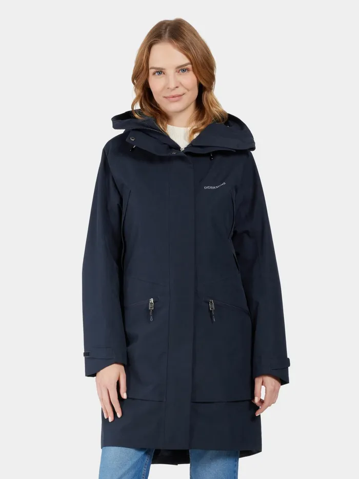 Women Ilma Parka Dark Night Blue Didriksons Spring Jackets