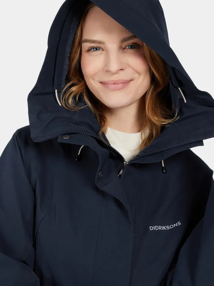 Women Ilma Parka Dark Night Blue Didriksons Spring Jackets