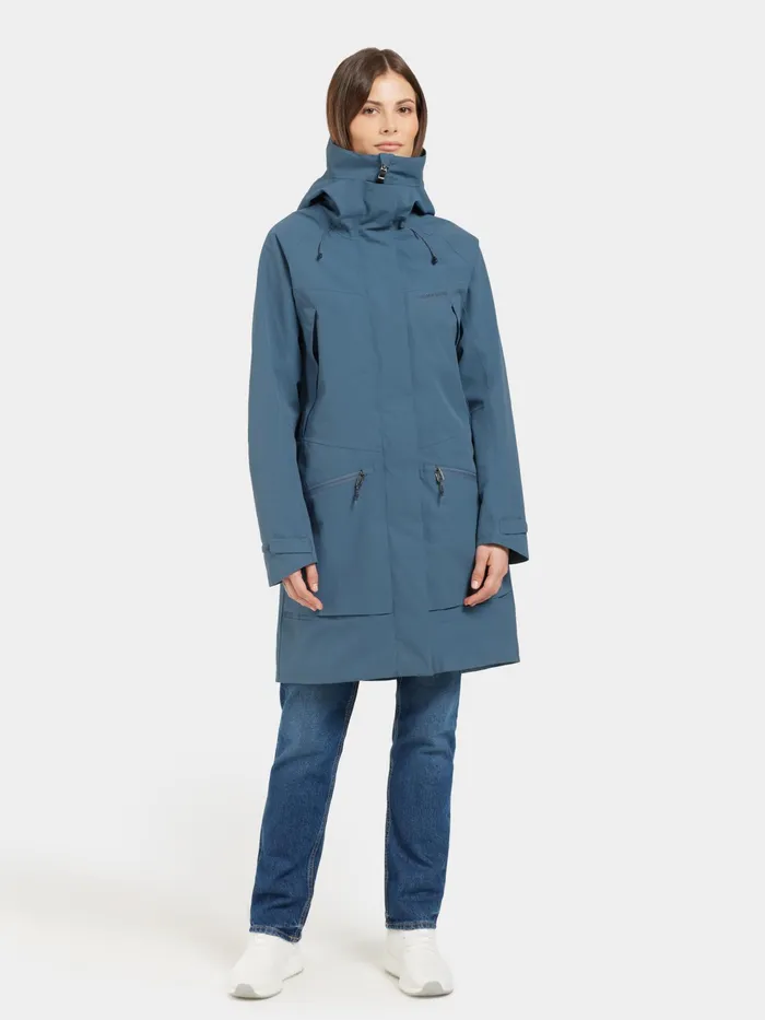 Women Ilma Parka True Blue Didriksons Spring Jackets