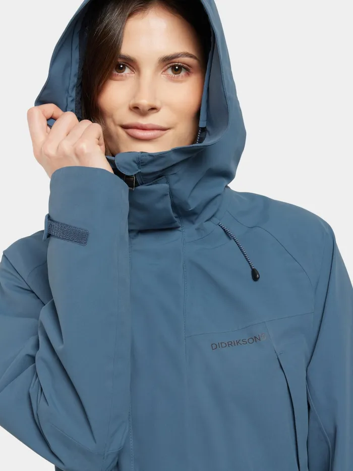 Women Ilma Parka True Blue Didriksons Spring Jackets