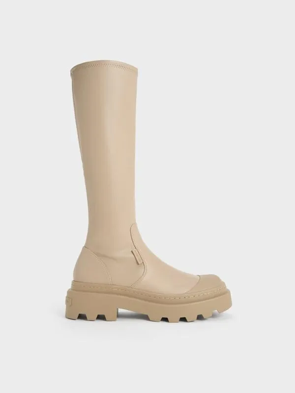 Women Indra KneeHigh Boots 8211 Taupe CHARLES and KEITH Boots