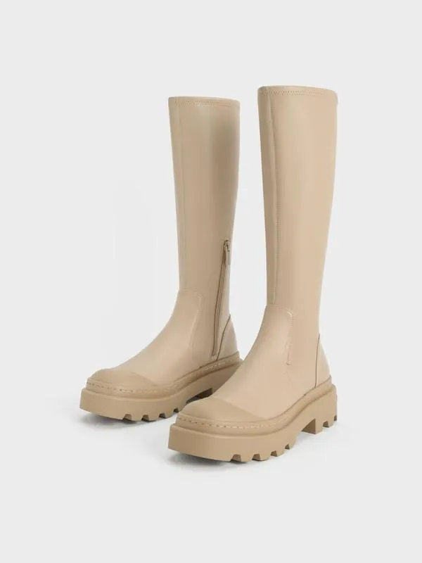 Women Indra KneeHigh Boots 8211 Taupe CHARLES and KEITH Boots