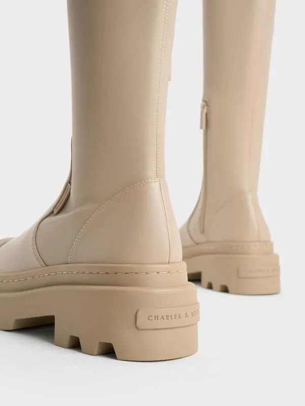 Women Indra KneeHigh Boots 8211 Taupe CHARLES and KEITH Boots