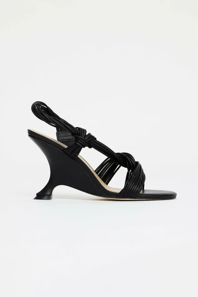 Women IVERLY KNOT WEDGE Black Acler Shoes