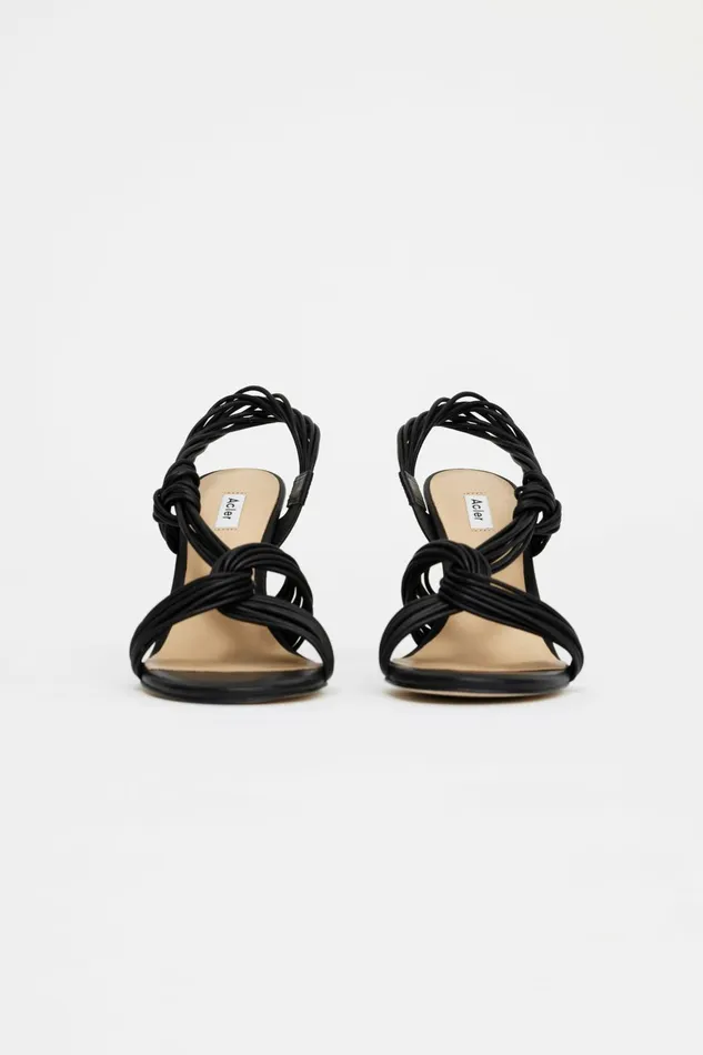Women IVERLY KNOT WEDGE Black Acler Shoes