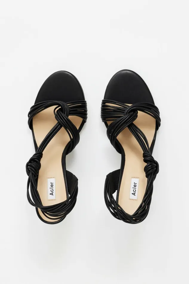 Women IVERLY KNOT WEDGE Black Acler Shoes