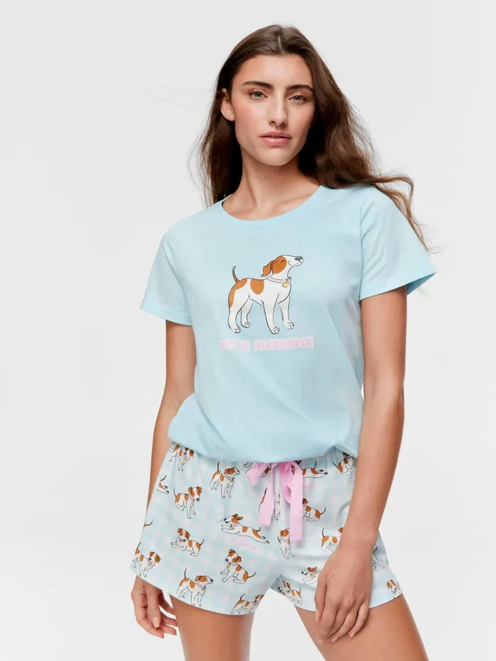 Women Jack Russell Mini Short Multi Peter Alexander Shorts