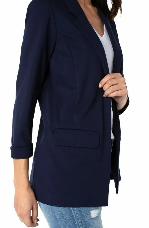 Women Jackets Liverpool Los Angeles Boyfriend Blazer With Princess Darts Cadet Blue