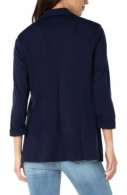 Women Jackets Liverpool Los Angeles Boyfriend Blazer With Princess Darts Cadet Blue