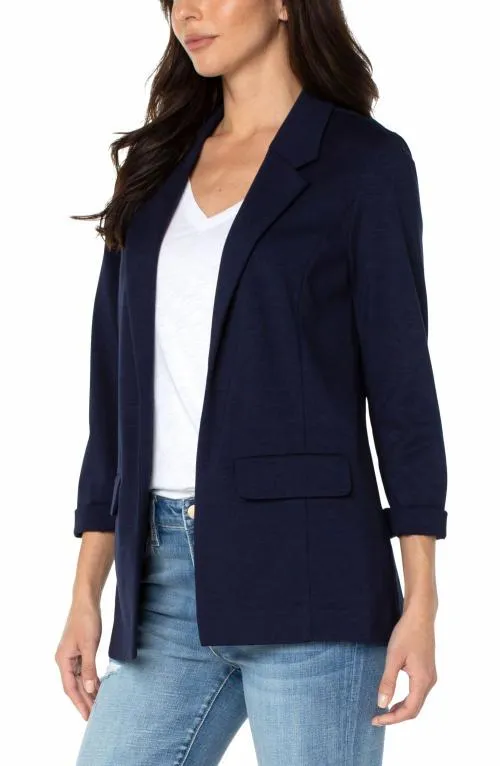 Women Jackets Liverpool Los Angeles Boyfriend Blazer With Princess Darts Cadet Blue