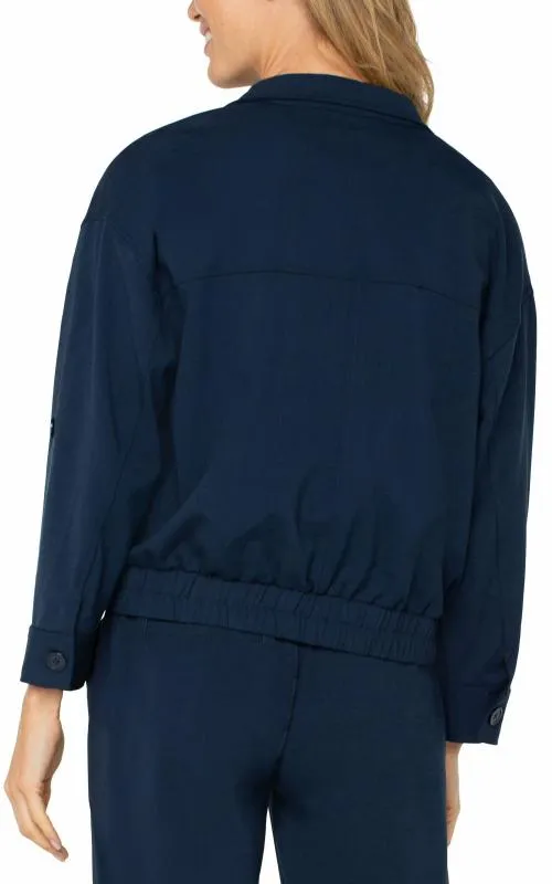 Women Jackets Liverpool Los Angeles Utility Jacket With Cinch Hem Dark Navy