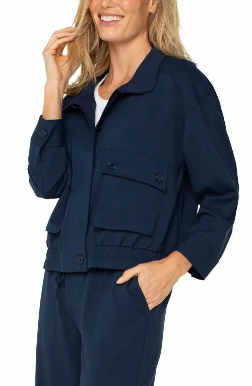 Women Jackets Liverpool Los Angeles Utility Jacket With Cinch Hem Dark Navy