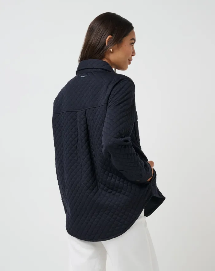 Women Jackets TravisMathew DIAMOND QUILTED SHACKET Black