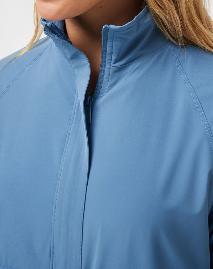 Women Jackets TravisMathew POST MATCH FULL ZIP JACKET Copen Blue