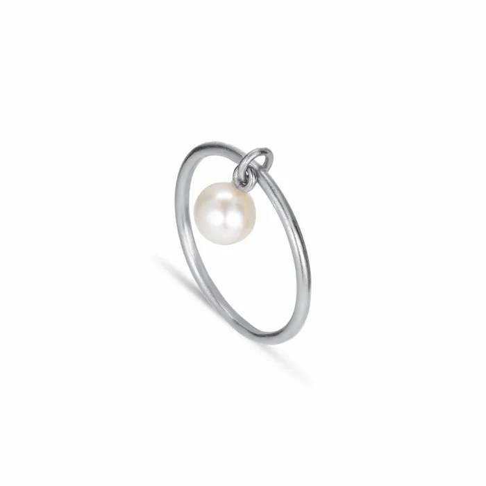 Women Jane Knig Silver Rings Row Pearl Ring