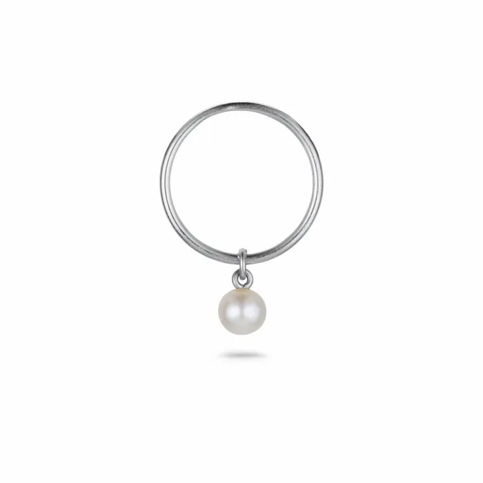 Women Jane Knig Silver Rings Row Pearl Ring Women Jane Knig Silver Rings Row Pearl Ring