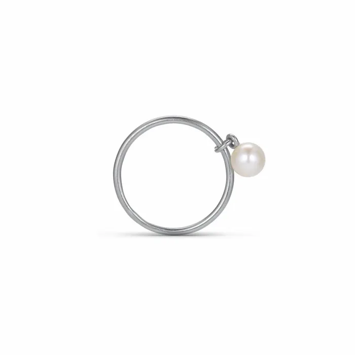 Women Jane Knig Silver Rings Row Pearl Ring Women Jane Knig Silver Rings Row Pearl Ring