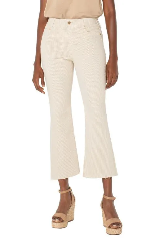 Women Jeans Liverpool Los Angeles The Gia Glider Crop Flare With Back Pleat Cappuccino Stripe Women Jeans Liverpool Los Angeles The Gia Glider Crop Flare With Back Pleat Cappuccino Stripe