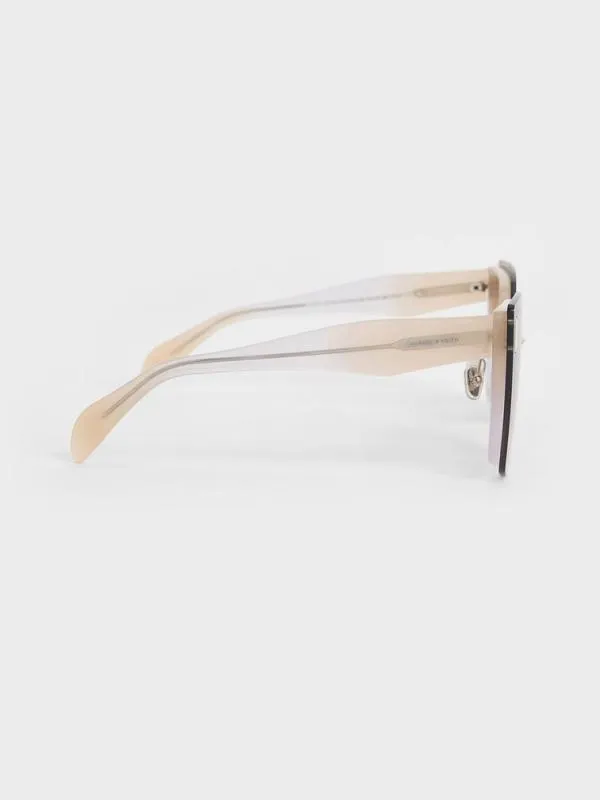 Women Jill Recycled Acetate Geometric Butterfly Sunglasses 8211 Multi CHARLES and KEITH Butterfly