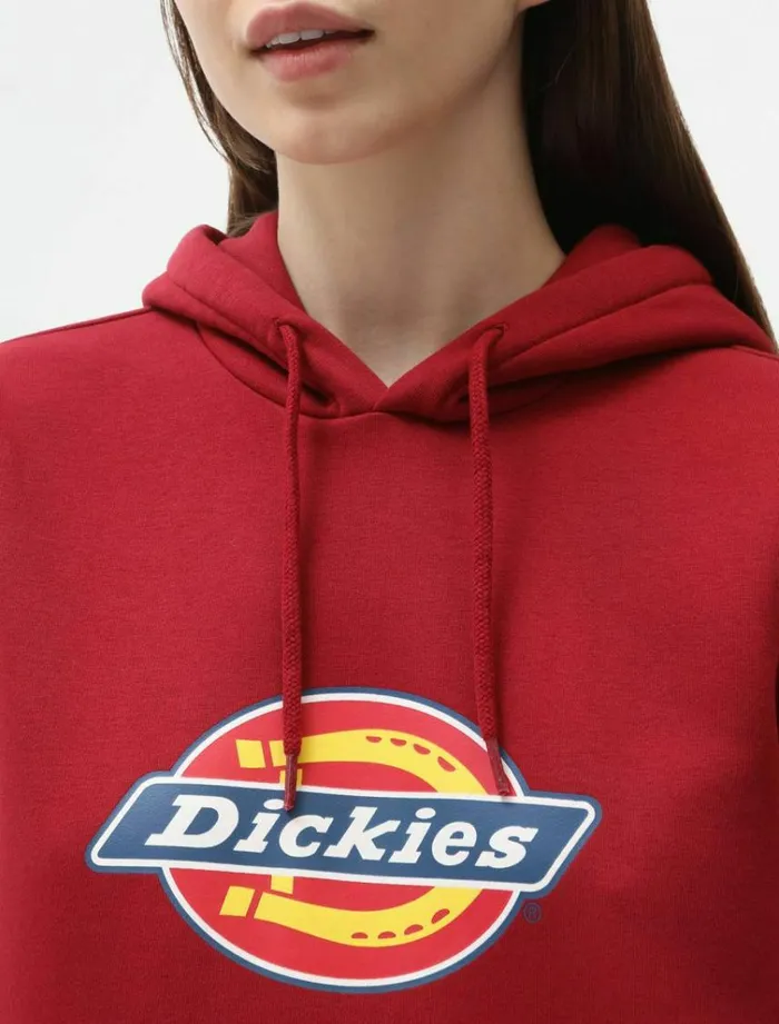 Women Jumpers and Sweatshirts Dickies Icon Logo Hoodie Bikg Red