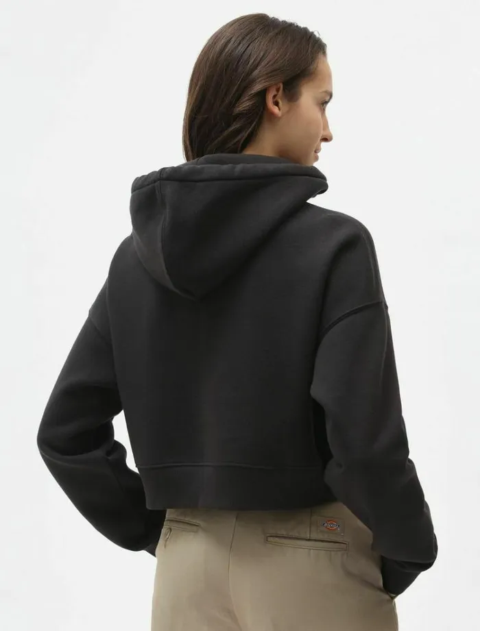 Women Jumpers and Sweatshirts Dickies Oakport Cropped Hoodie Black