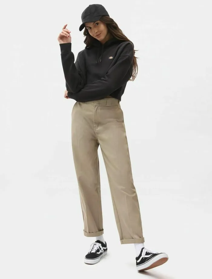 Women Jumpers and Sweatshirts Dickies Oakport Cropped Hoodie Black