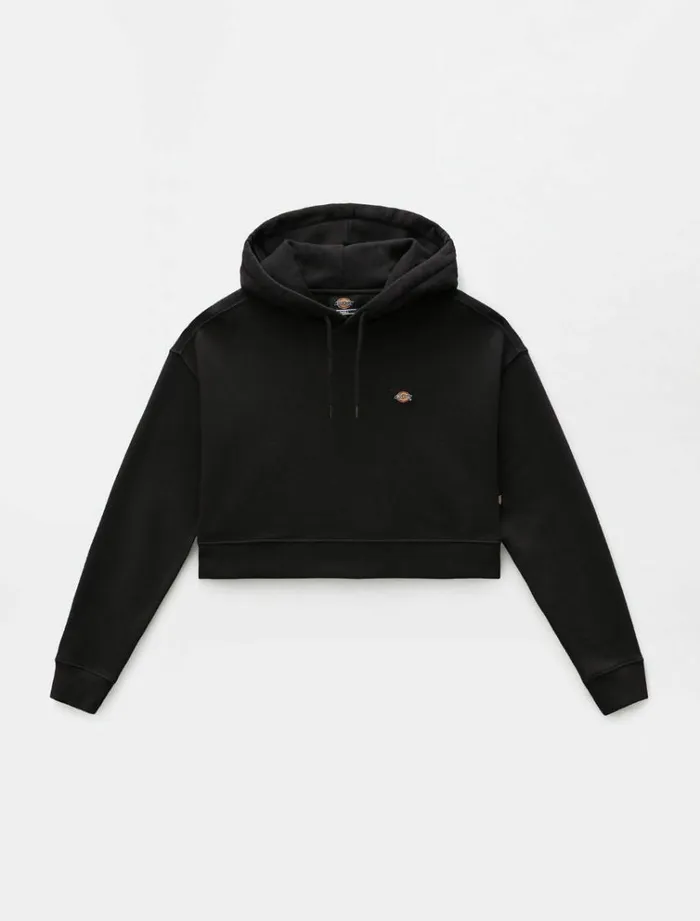 Women Jumpers and Sweatshirts Dickies Oakport Cropped Hoodie Black