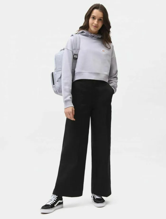 Women Jumpers and Sweatshirts Dickies Oakport Cropped Hoodie Lilac Gray