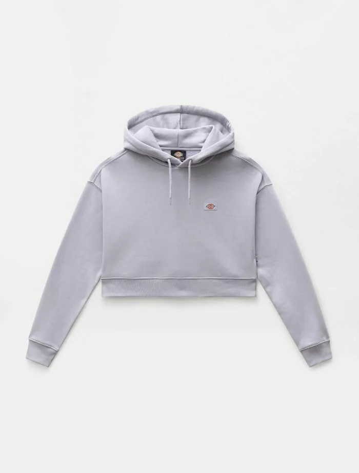 Women Jumpers and Sweatshirts Dickies Oakport Cropped Hoodie Lilac Gray